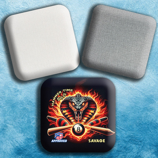 Savage Herringbone Pro Cornhole Bags for Ultimate Control