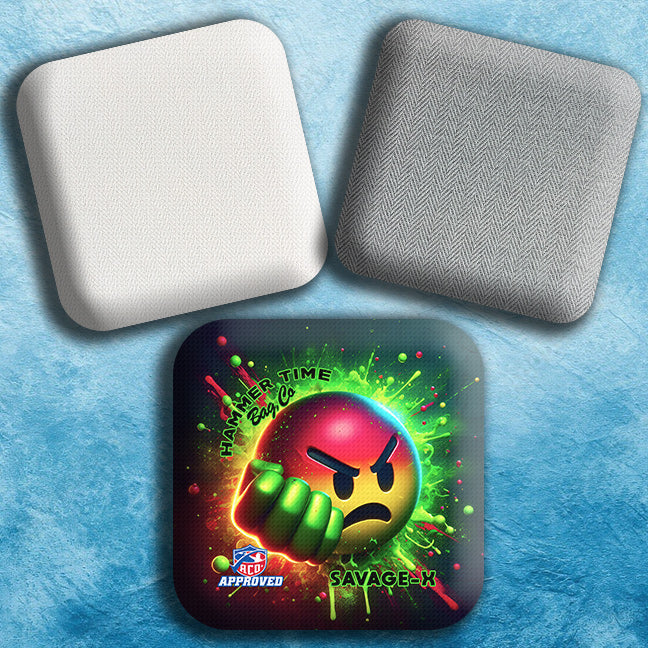 Savage-X Herringbone Pro Cornhole Bags for Ultimate Control