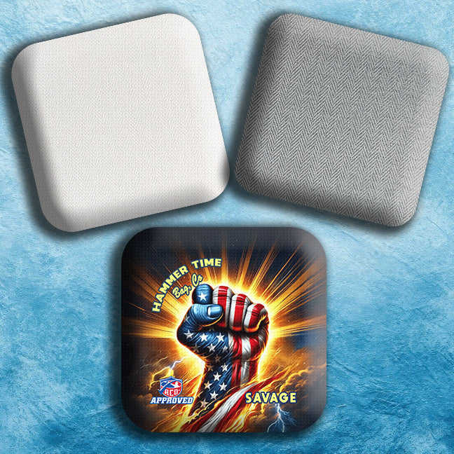 Savage Herringbone Pro Cornhole Bags for Ultimate Control