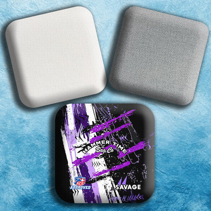 Savage Herringbone Pro Cornhole Bags for Ultimate Control