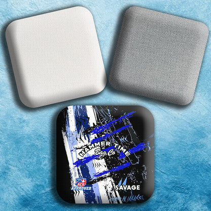 Savage-X Herringbone Pro Cornhole Bags for Ultimate Control