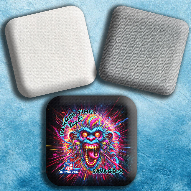 Savage-X Herringbone Pro Cornhole Bags for Ultimate Control