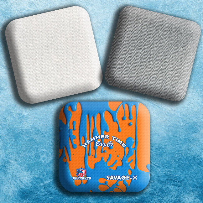 Savage-X Herringbone Pro Cornhole Bags for Ultimate Control
