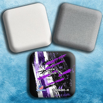 Savage-X Herringbone Pro Cornhole Bags for Ultimate Control