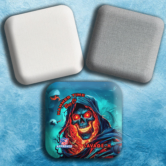 Savage-X Herringbone Pro Cornhole Bags for Ultimate Control